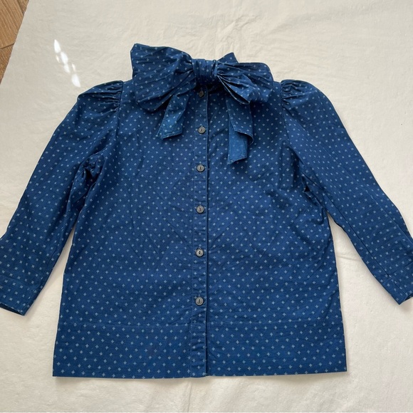 Verity & Daughters Chelsea Bow Puff Sleeve Blouse Shirt - Picture 4 of 10
